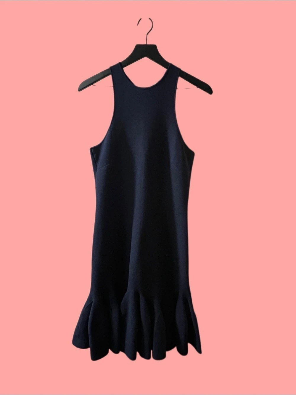 Ted Baker Scalloped Hem Mini Dress in Black Size 3 Like New